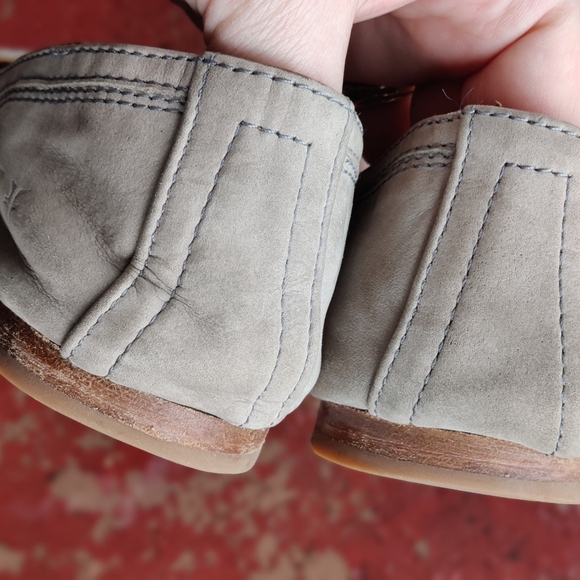 Frye Carson Women's Gray Leather Ballet Flats 8.5 - Picture 4 of 8